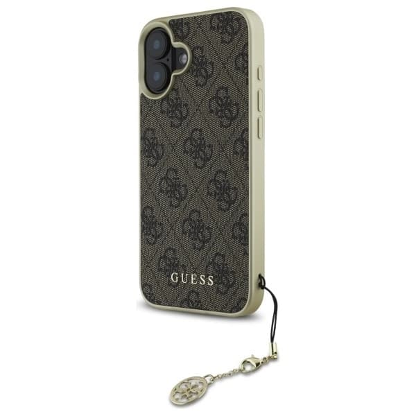 Guess iPhone 16 Mobilskal 4G Charms Collection - Brun