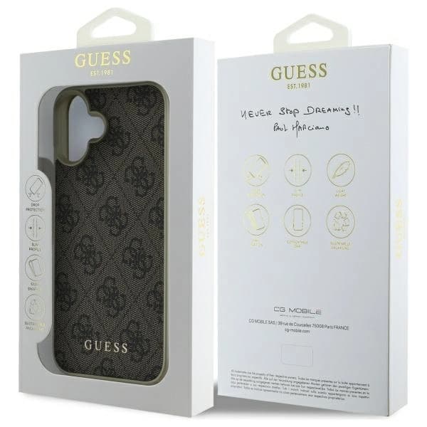 Guess iPhone 16 Mobilskal 4G Charms Collection - Brun