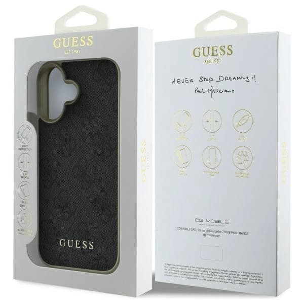 Guess iPhone 16 Mobilskal 4G Charms Collection - Svart