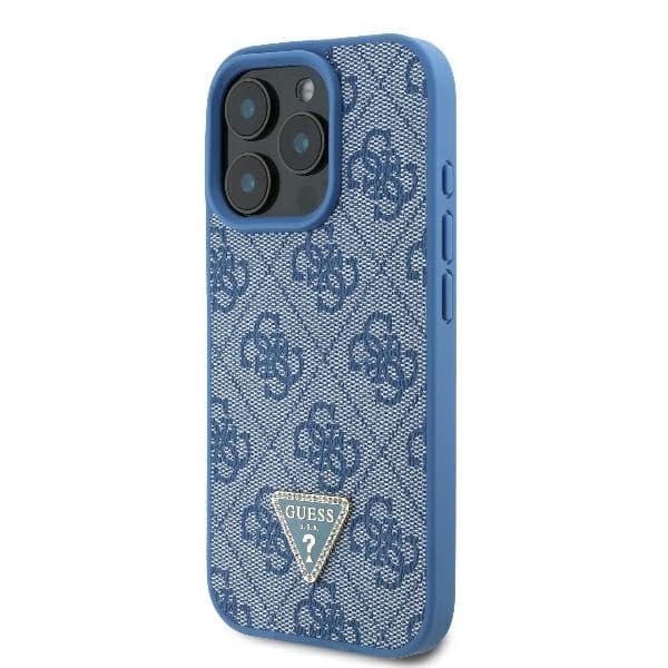 Guess iPhone 16 Mobilskal 4G Triangle Strass - Blå