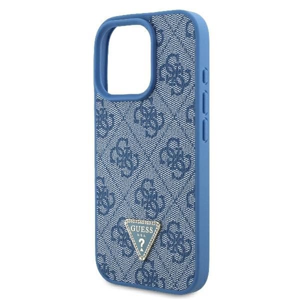 Guess iPhone 16 Mobilskal 4G Triangle Strass - Blå