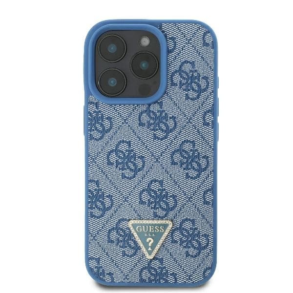 Guess iPhone 16 Mobilskal 4G Triangle Strass - Blå