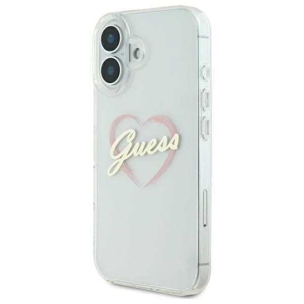 Guess iPhone 16 Mobilskal IML Heart - Transparent