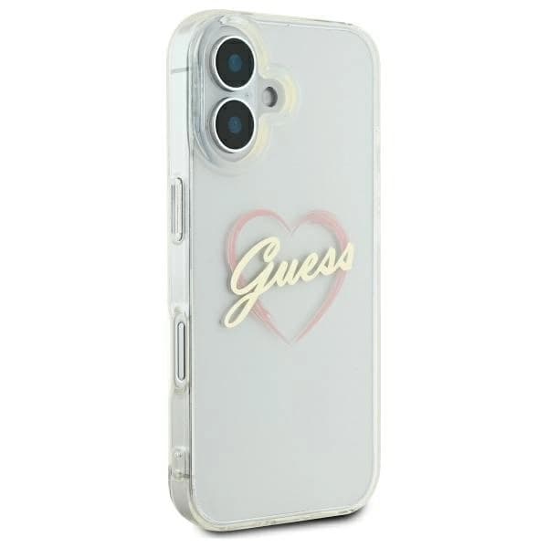 Guess iPhone 16 Mobilskal IML Heart - Transparent