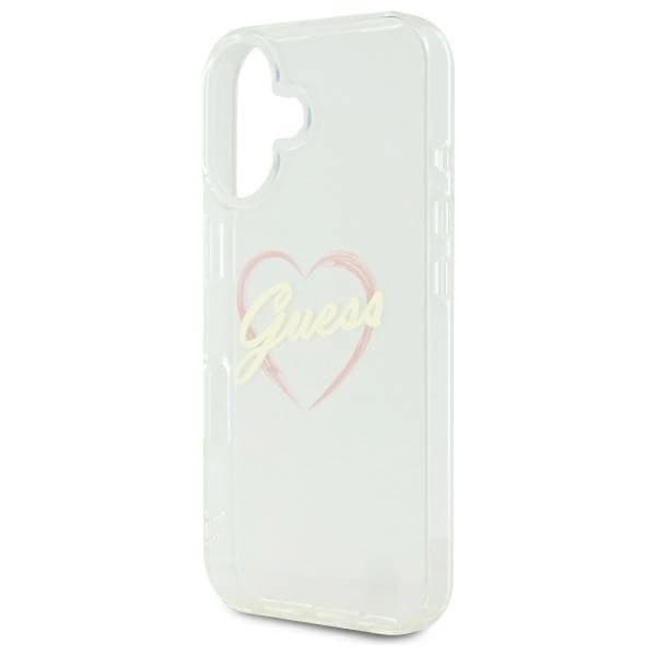 Guess iPhone 16 Mobilskal IML Heart - Transparent