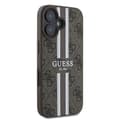 Miniatyrbild 3 av 4: Guess iPhone 16 Mobilskal MagSafe 4G Printed Stripes - Brun