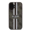 Miniatyrbild 2 av 4: Guess iPhone 16 Mobilskal MagSafe 4G Printed Stripes - Brun