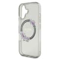 Miniatyrbild 6 av 8: Guess iPhone 16 Mobilskal MagSafe IML Flowers Wreath - Svart
