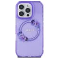 Miniatyrbild 2 av 8: Guess iPhone 16 Mobilskal MagSafe IML Flowers Wreath - Lila