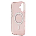 Miniatyrbild 7 av 8: Guess iPhone 16 Mobilskal MagSafe IML Rhinestones - Rosa