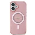 Miniatyrbild 2 av 8: Guess iPhone 16 Mobilskal MagSafe IML Rhinestones - Rosa