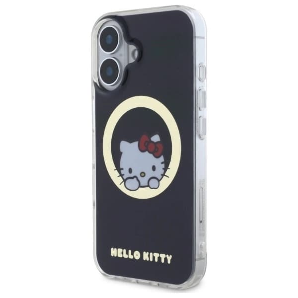 Hello Kitty iPhone 16 Mobilskal MagSafe IML Sweet Kitty - Svart