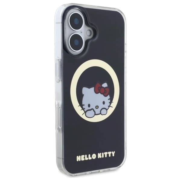 Hello Kitty iPhone 16 Mobilskal MagSafe IML Sweet Kitty - Svart