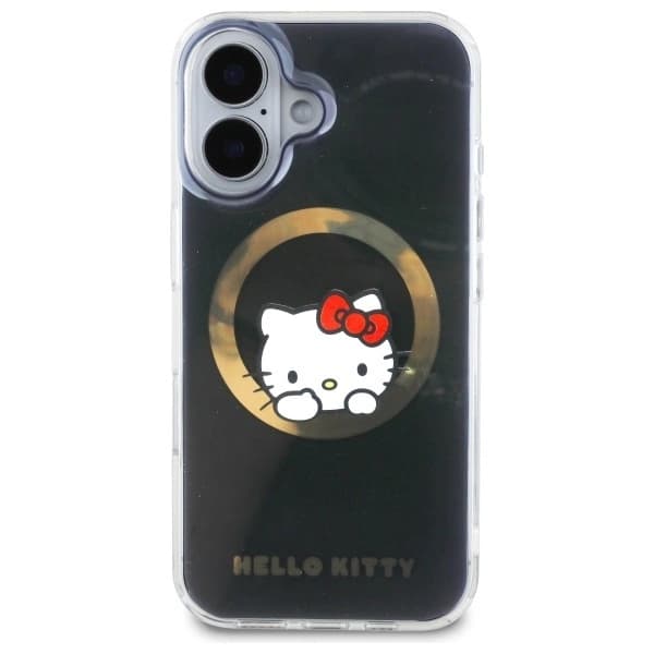 Hello Kitty iPhone 16 Mobilskal MagSafe IML Sweet Kitty - Svart