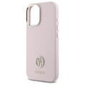 Miniatyrbild 6 av 8: Guess iPhone 16 Mobilskal Silikon Logo Strass 4G - Rosa