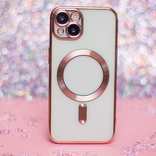 iPhone 16 Mobilskal Magsafe Color Chrome - Rose Guld