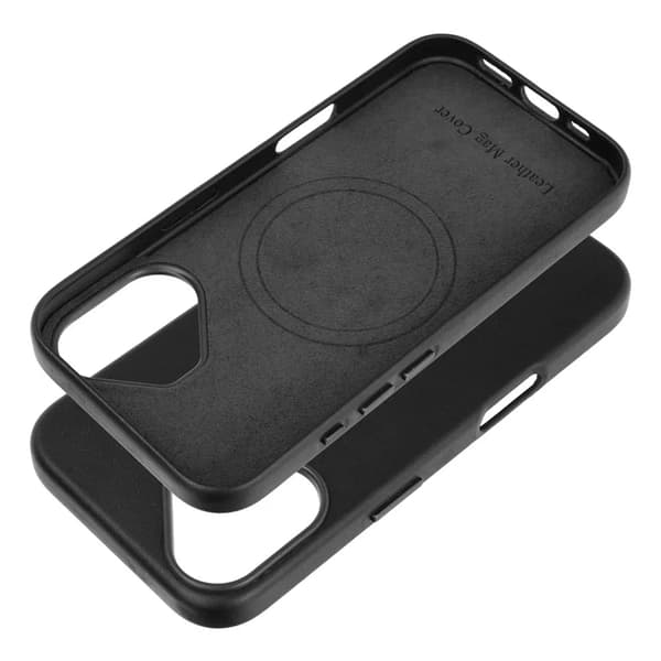 iPhone 16 Mobilskal Magsafe Läder - Svart