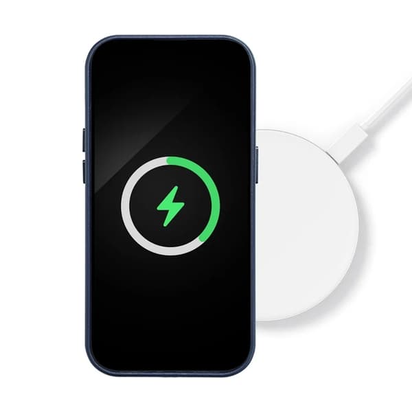 iPhone 16 Mobilskal Magsafe Läder - Blå
