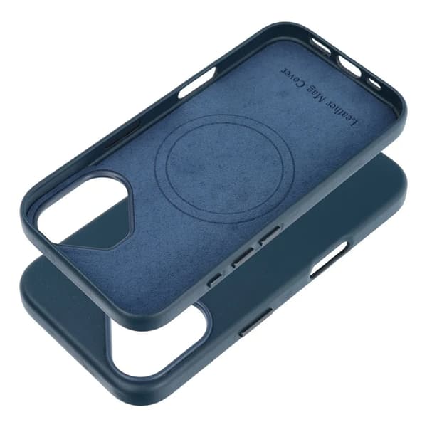 iPhone 16 Mobilskal Magsafe Läder - Blå