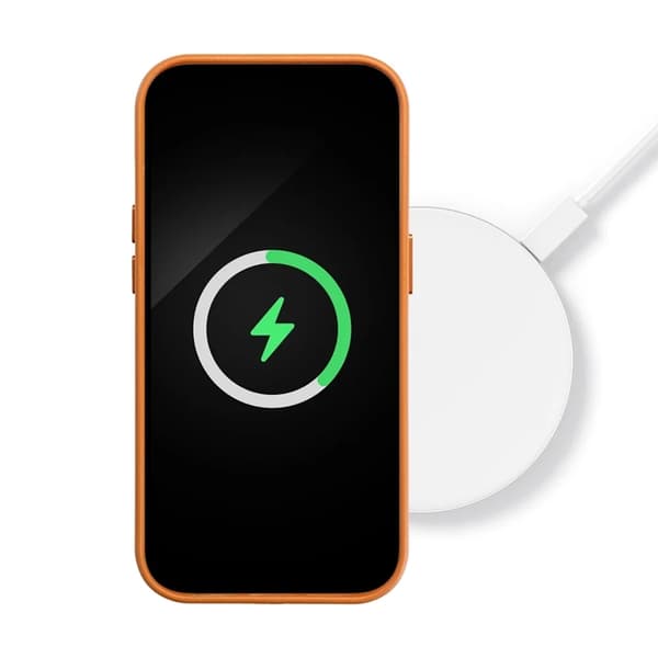 iPhone 16 Mobilskal Magsafe Läder - Orange