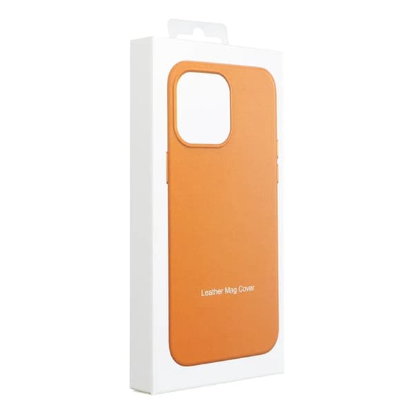 iPhone 16 Mobilskal Magsafe Läder - Orange