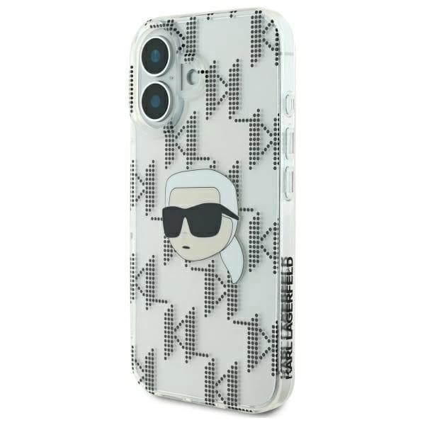 Karl Lagerfeld iPhone 16 Mobilskal IML Karl Head Electroplated - Clear