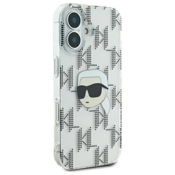 Karl Lagerfeld iPhone 16 Mobilskal IML Karl Head Electroplated - Clear