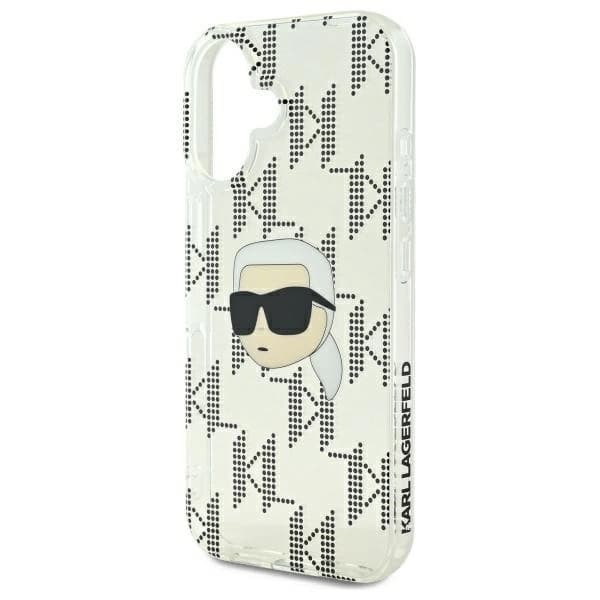 Karl Lagerfeld iPhone 16 Mobilskal IML Karl Head Electroplated - Clear