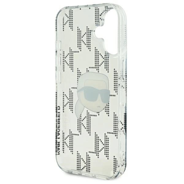 Karl Lagerfeld iPhone 16 Mobilskal IML Karl Head Electroplated - Clear