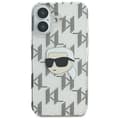 Miniatyrbild 2 av 8: Karl Lagerfeld iPhone 16 Mobilskal IML Karl Head Electroplated - Clear