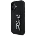Miniatyrbild 3 av 8: Karl Lagerfeld iPhone 16 Mobilskal Korthållare Metal Signature - Svart