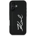 Miniatyrbild 2 av 8: Karl Lagerfeld iPhone 16 Mobilskal Korthållare Metal Signature - Svart