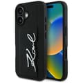Miniatyrbild 1 av 8: Karl Lagerfeld iPhone 16 Mobilskal Korthållare Metal Signature - Svart