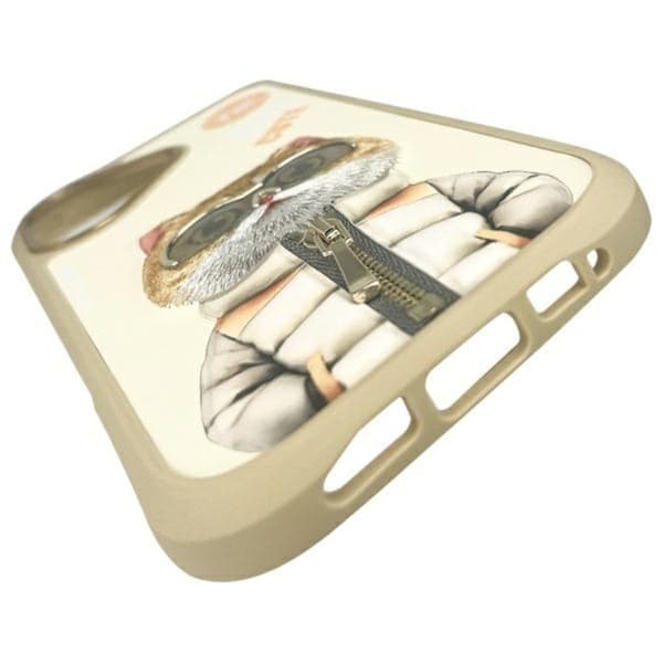 Nimmy iPhone 16 Mobilskal Cool & Cute 2.0 Cat - Khaki
