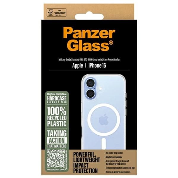 PanzerGlass iPhone 16 Mobilskal Magsafe Hard - Vit
