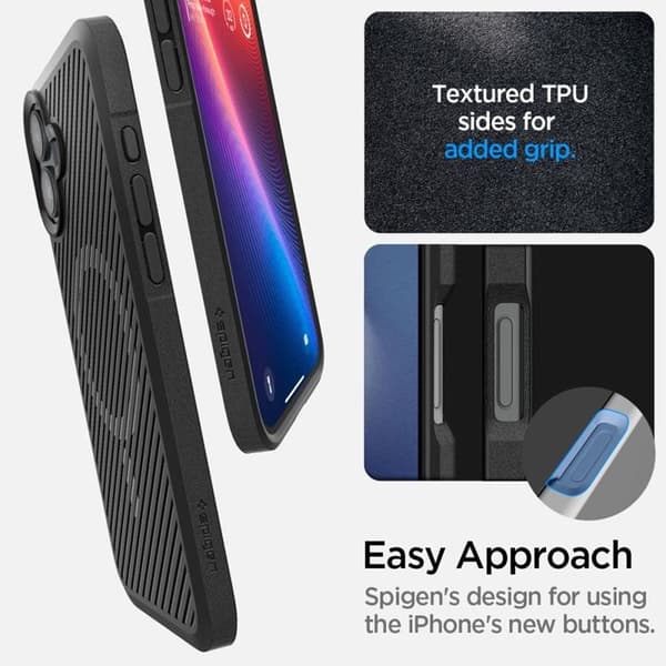Spigen iPhone 16 Mobilskal MagSafe Core Armor - Matte Svart