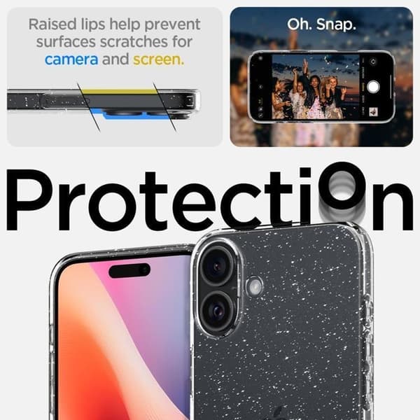 Spigen iPhone 16 Mobilskal Liquid Crystal - Glitter Crystal