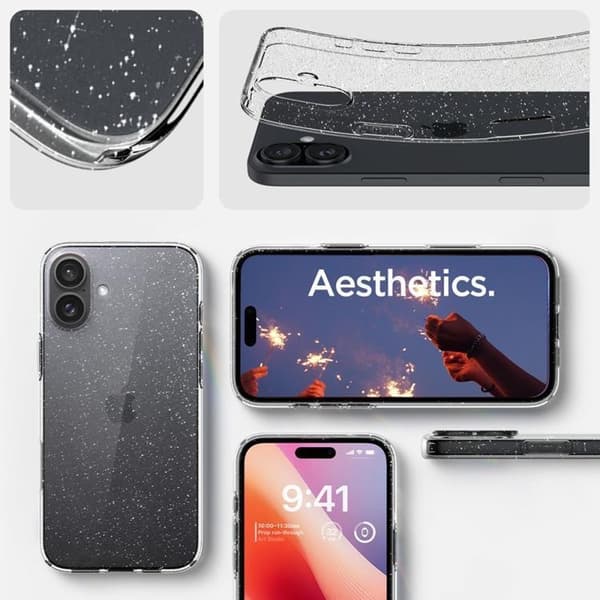 Spigen iPhone 16 Mobilskal Liquid Crystal - Glitter Crystal
