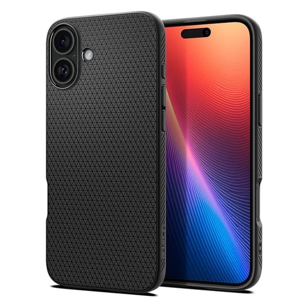 Spigen iPhone 16 Mobilskal Liquid Air - Matte Svart