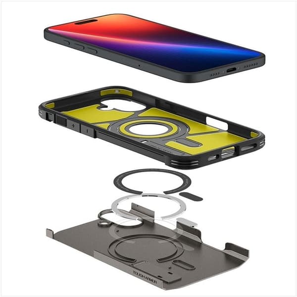 Spigen iPhone 16 Mobilskal MagSafe Tough Armor - Gunmetal