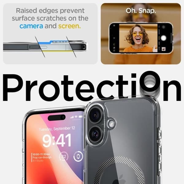 Spigen iPhone 16 Mobilskal MagSafe Ultra Hybrid - Carbon Fiber