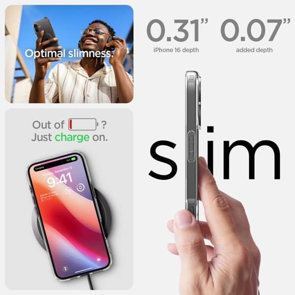 Spigen iPhone 16 Mobilskal MagSafe Ultra Hybrid - Carbon Fiber