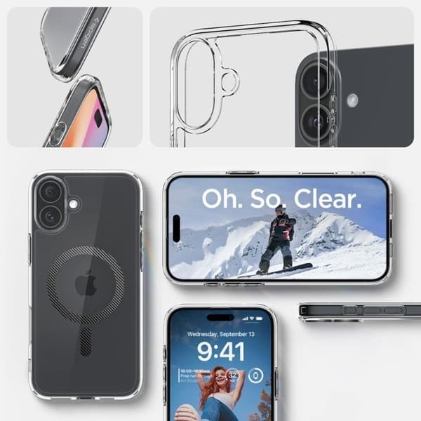 Spigen iPhone 16 Mobilskal MagSafe Ultra Hybrid - Carbon Fiber