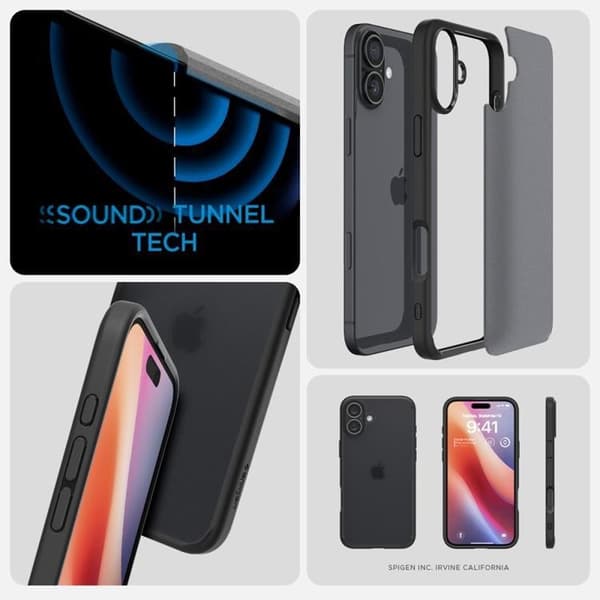 Spigen iPhone 16 Mobilskal Ultra Hybrid - Frost Svart