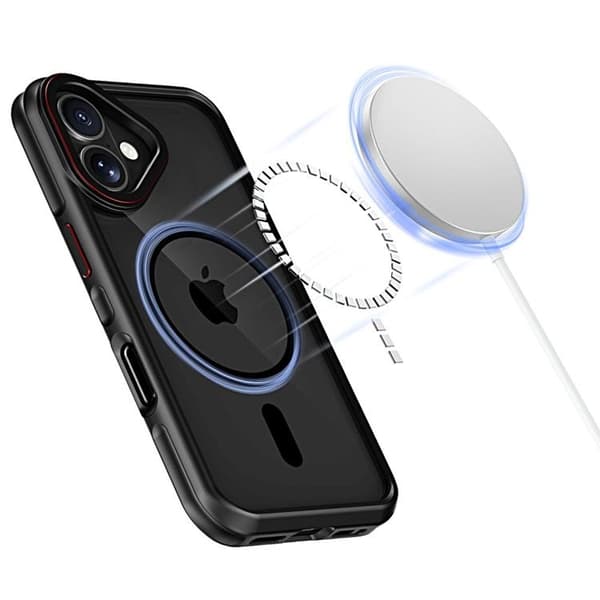 Tech-Protect iPhone 16 Mobilskal Magsafe Maghybrid - Svart/Röd