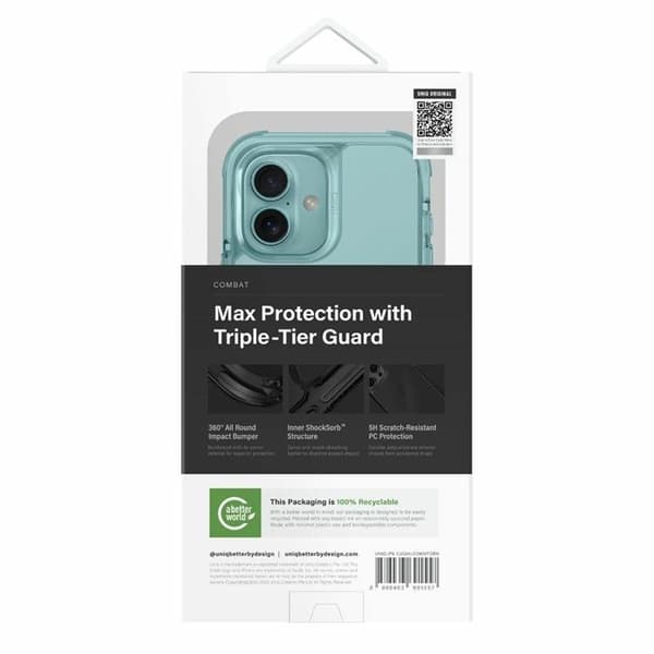 UNIQ iPhone 16 Mobilskal MagSafe Combat - Blågrönt