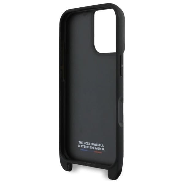 BMW iPhone 16 Plus Mobilskal Carbon Stripe & Strap - Svart