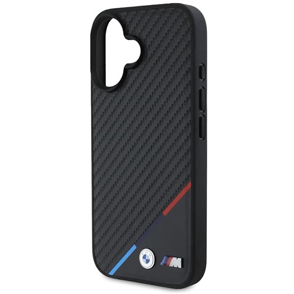BMW iPhone 16 Plus Mobilskal MagSafe Carbon Tricolor - Svart