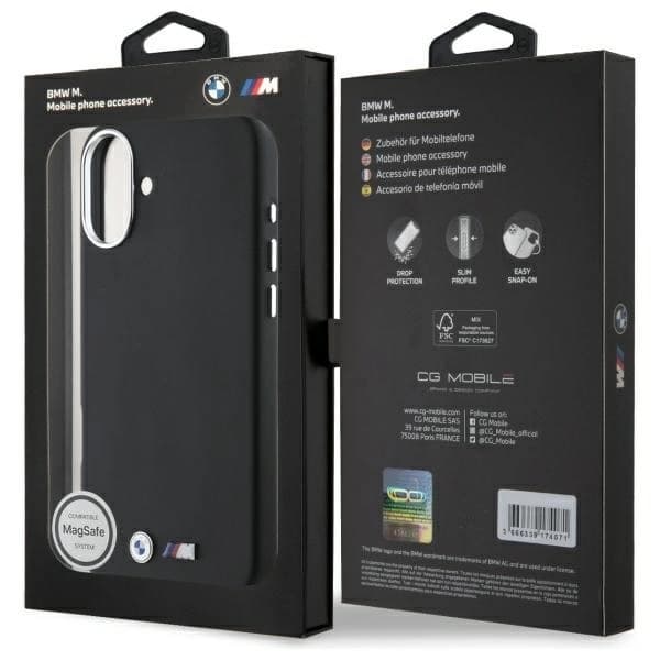 BMW iPhone 16 Plus Mobilskal MagSafe Smooth Full Wrapped Metal