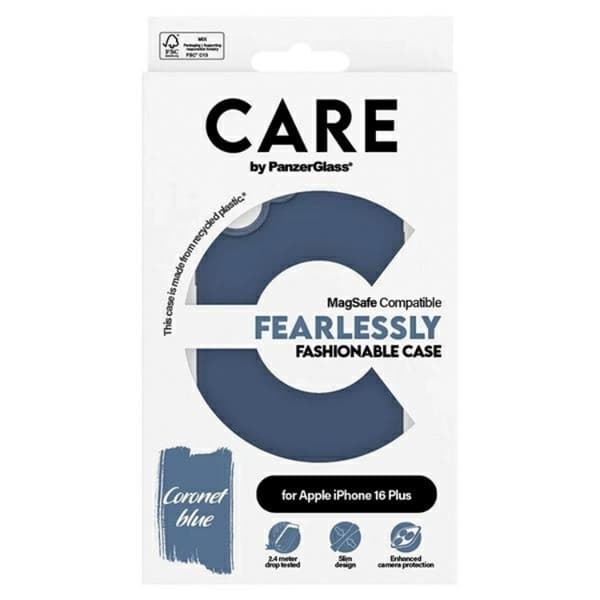 CARE By PanzerGlass iPhone 16 Plus Mobilskal MagSafe Fashion - Blå